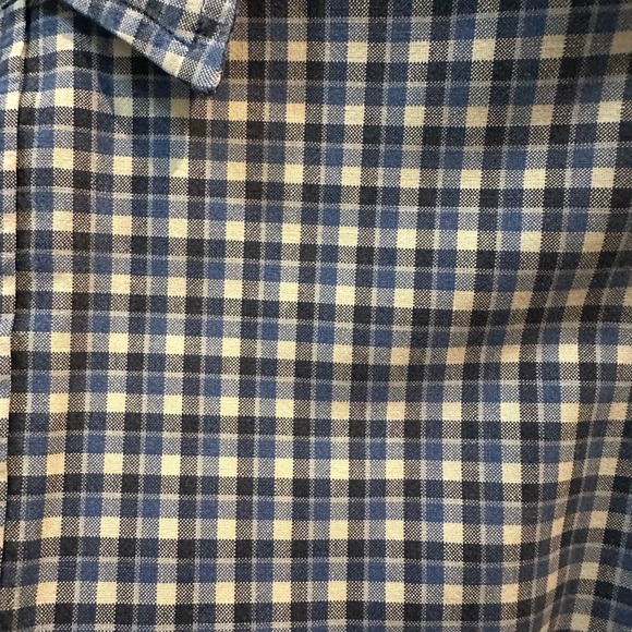 Vtg Abercrombie & Fitch Long Sleeve Button Shirt Plaid Blue Mens Preppy Size L - Picture 4 of 6